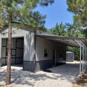 18' x 30' x 12' Luxury Garage Workshop with Lean To