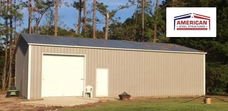 30' x 50' x 12' Vertical Roof & Sides Garage Shop Metal Building