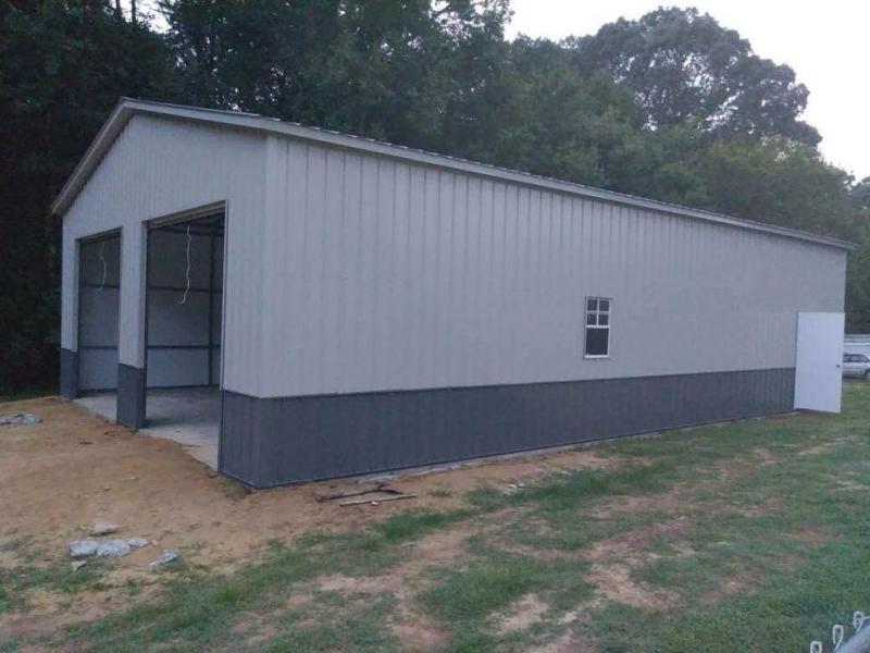 30' x 50' x 12' All-Vertical Garage Workshop Metal Building