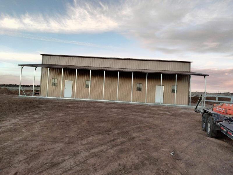 40' x 60' x 16' Commercial Metal Building with 14' x 60' x 12' Lean-To