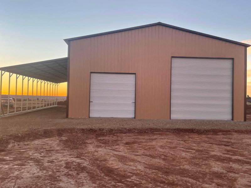 40' x 60' x 16' Commercial Metal Building with 14' x 60' x 12' Lean-To
